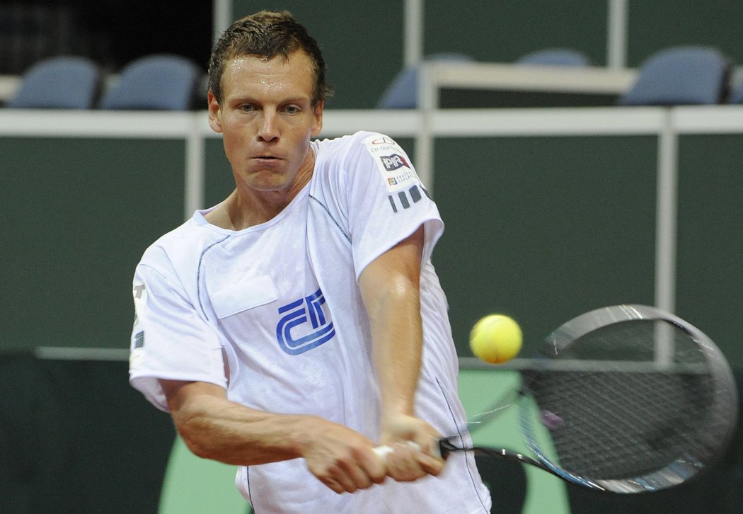 Česká jednička Tomáš Berdych už trénoval v O2 Aréně