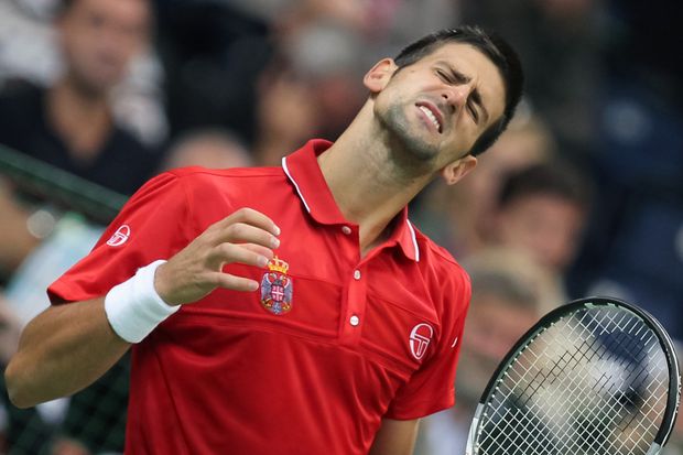 Novak Djokovič se proti Berdychovi dlouho hledal Novak Djokovič se proti Berdychovi dlouho hledal