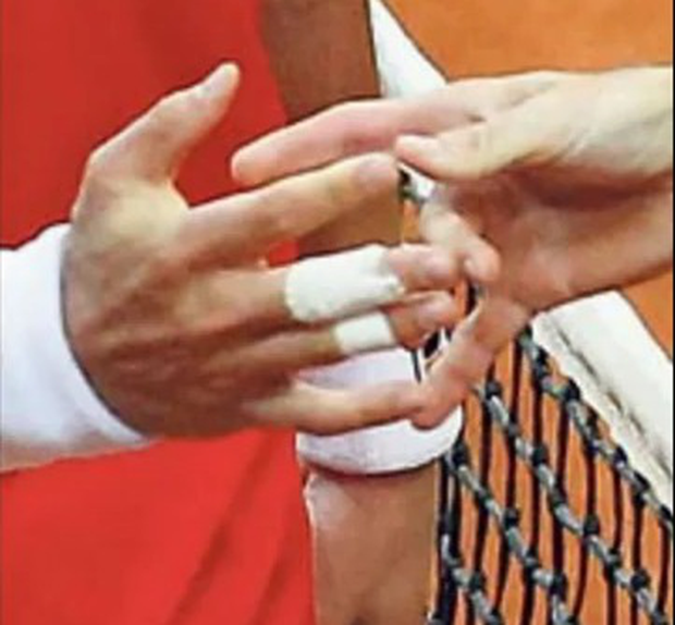 Takhle ukázal Radek Štěpánek Janko Tipsarevičovi prostředníček Takhle ukázal Radek Štěpánek Janko Tipsarevičovi prostředníček
