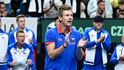 Tomáš Berdych povzbuzuje české hráče