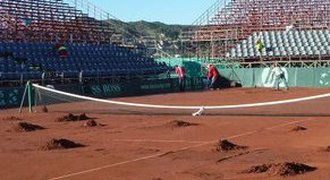 Davis Cup: Češi nemají kde hrát, kurt je zničený