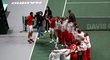 Chorvatští tenisté slaví postup do finále Davis Cupu po vítězné čtyřhře proti Srbsku