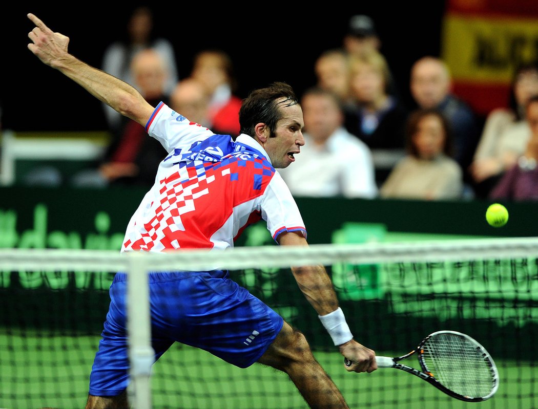 Jako lev. Bojovník Radek Štěpánek v úvodním duelu finále Davis Cupu