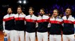 Tenisté Franice před zahájením finále Davis Cupu proti Chorvatsku