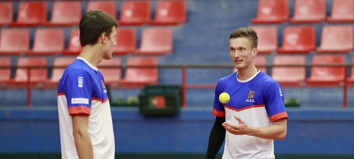 Jiří Lehečka a Jakub Menšík se připravují na Davis Cup