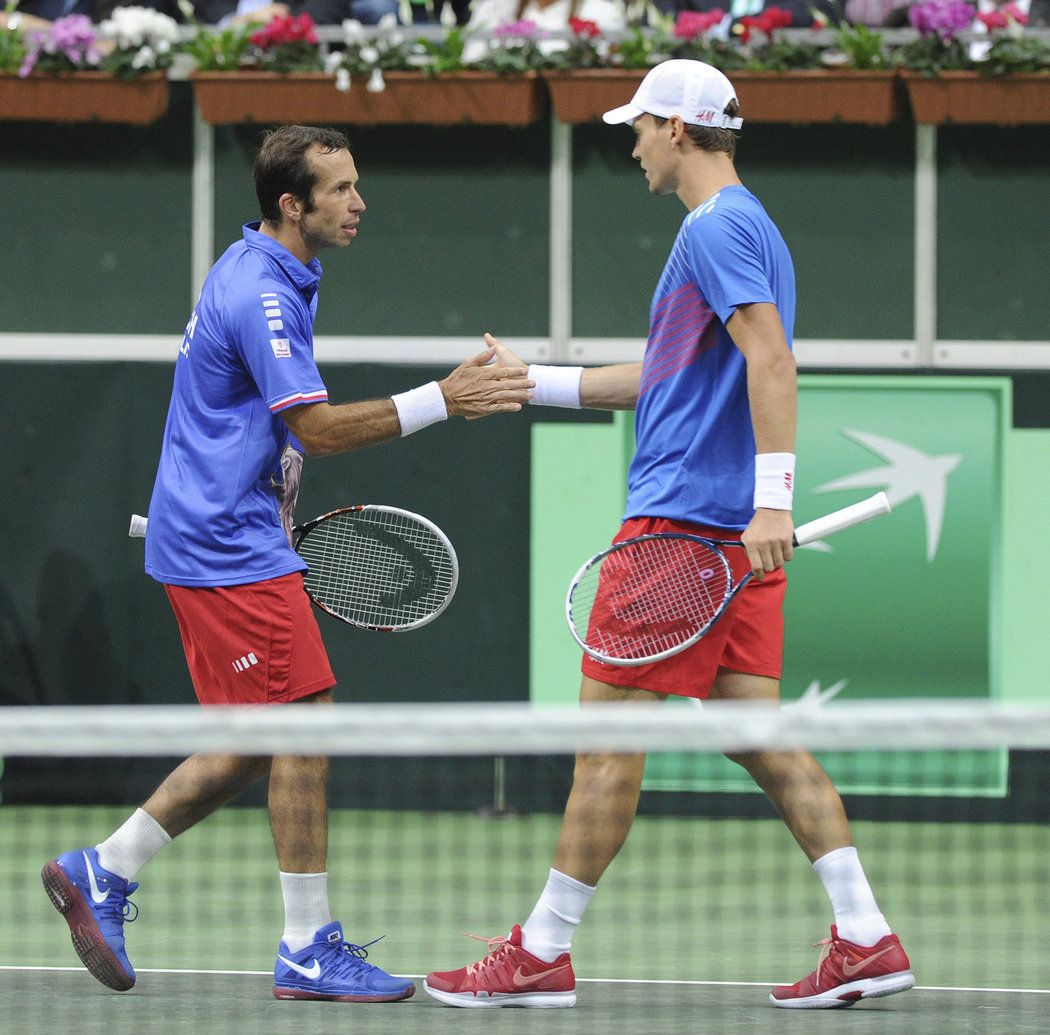 Radek Štěpánek s Tomášem Berdychem tvoří v Davis Cupu téměř neporazitelnou dvojici