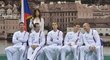 Čeští tenisté během losování finále Davis Cupu, kde se střetnou se Srbskem