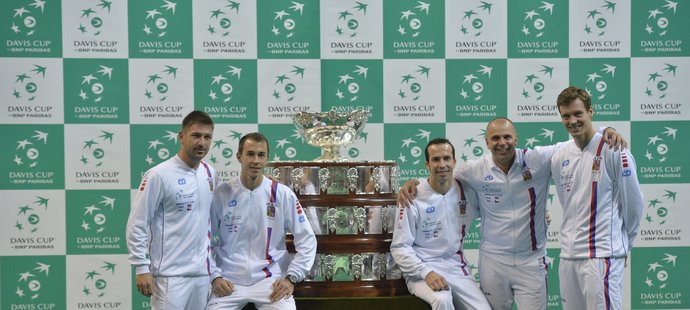 Čeští tenisté na losování v Bělehradu, kde se proti domácímu Srbsku pokusí obhájit triumf v Davis Cupu