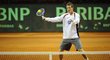 Tomáš Berdych při tréninku na Davis Cup