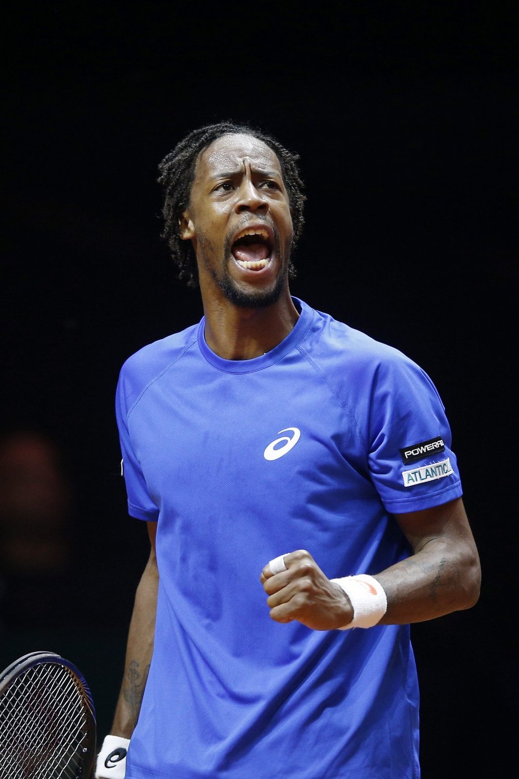 Monfils při zápase s Federerem, kde předváděl neskutečné věci