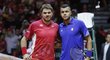 Stan Wawrinka před startem úvodního zápasu finále Davis Cupu mezi Švýcarskem a Francií 