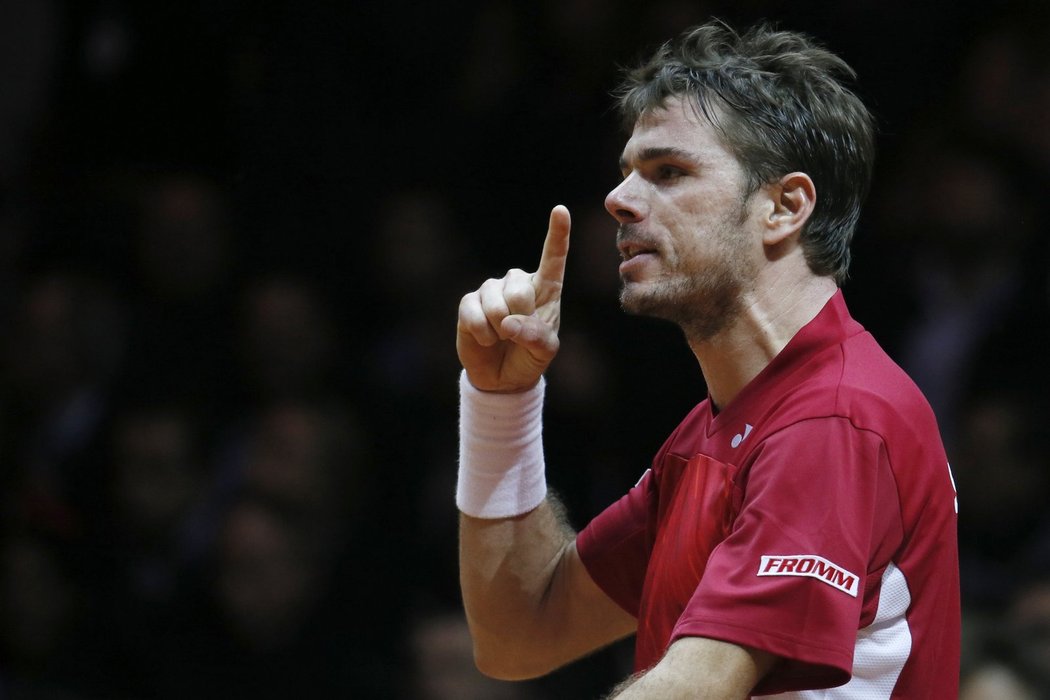 Stan Wawrinka během napínavého duelu s Tsongou