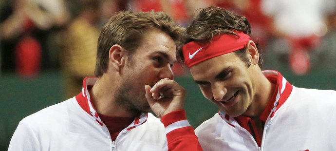 Stanislas Wawrinka a Roger Federer, dvě hvězdy švýcarského tenisu