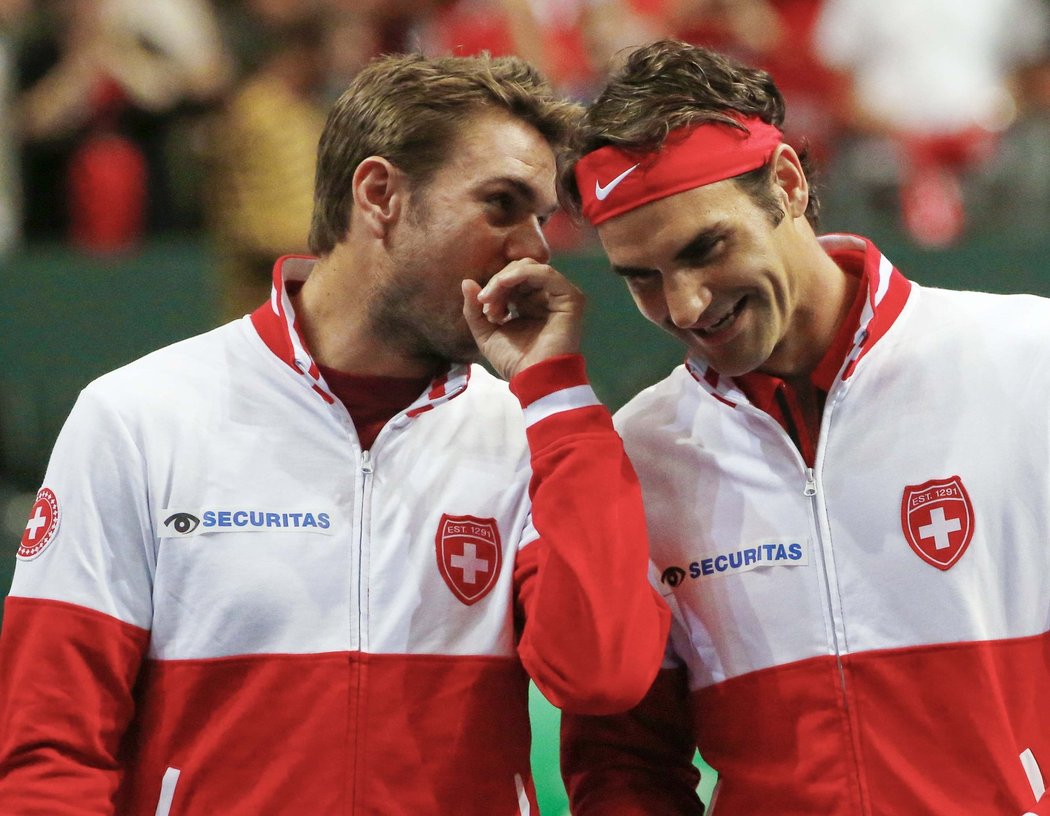 Stanislas Wawrinka a Roger Federer, dvě hvězdy švýcarského tenisu