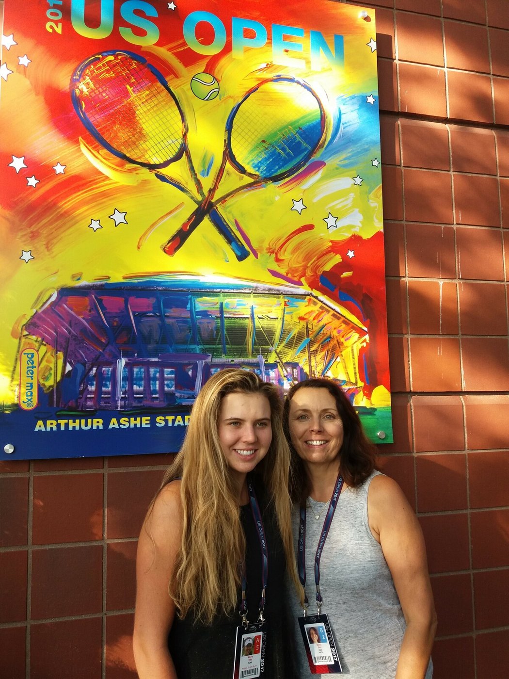 Kayla Dayová s maminkou Danou na snímku z US Open 2017