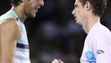 Juan Martin del Potro (vlevo) a Andy Murray po utkání.