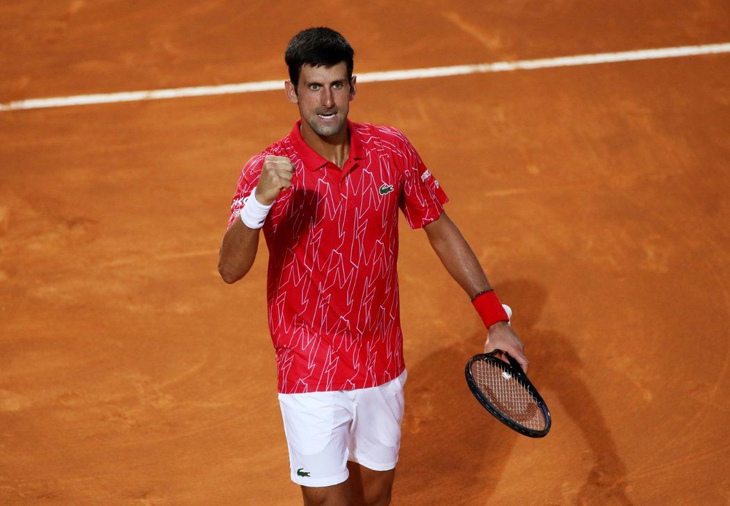 Srbský tenista Novak Djokovič během finále turnaje Masters v Římě