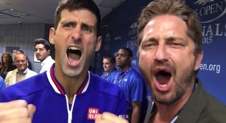 Tohle je Sparta! Djokovič slavil na US Open s populárním hercem