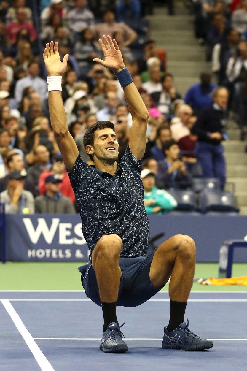 Novak Djokovič ve finále v New Yorku zdolal Argentince Juana Martína del Potra 6:3, 7:6 a 6:3