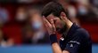 Zklamaný tenista Novak Djokovič po vyřazení na turnaji ve Vídni