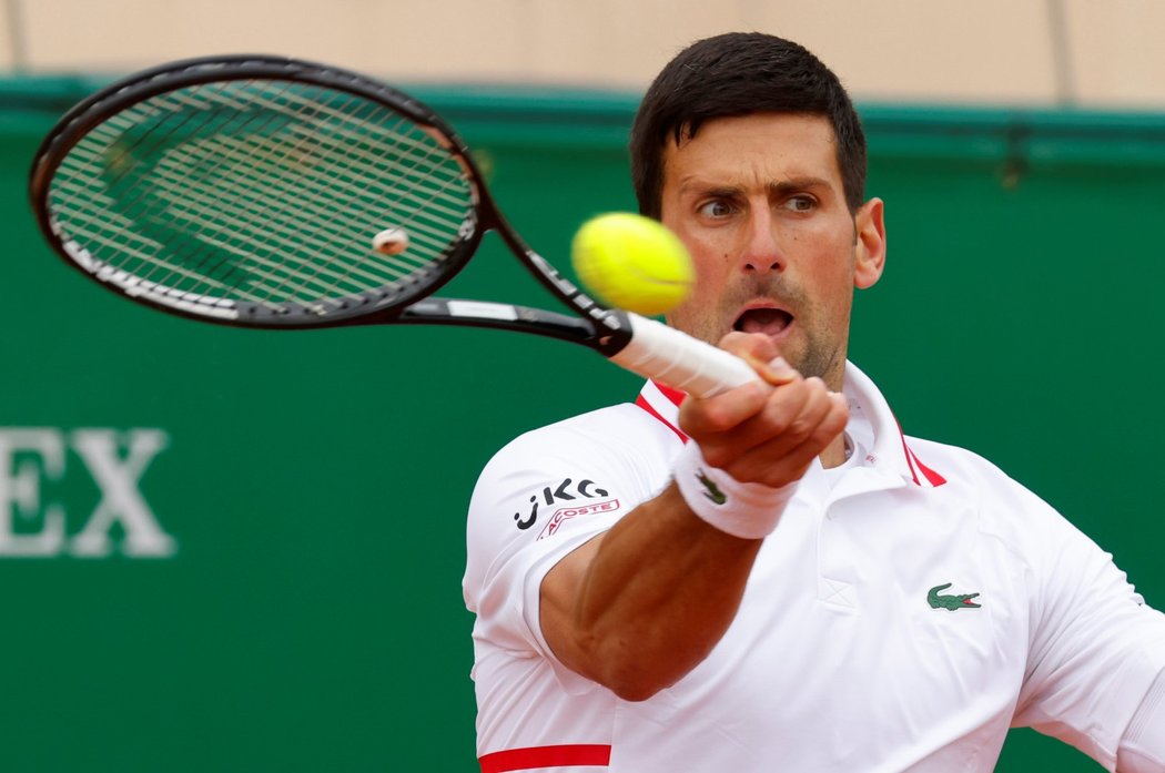 Novak Djokovič na turnaji v Monte Carlu