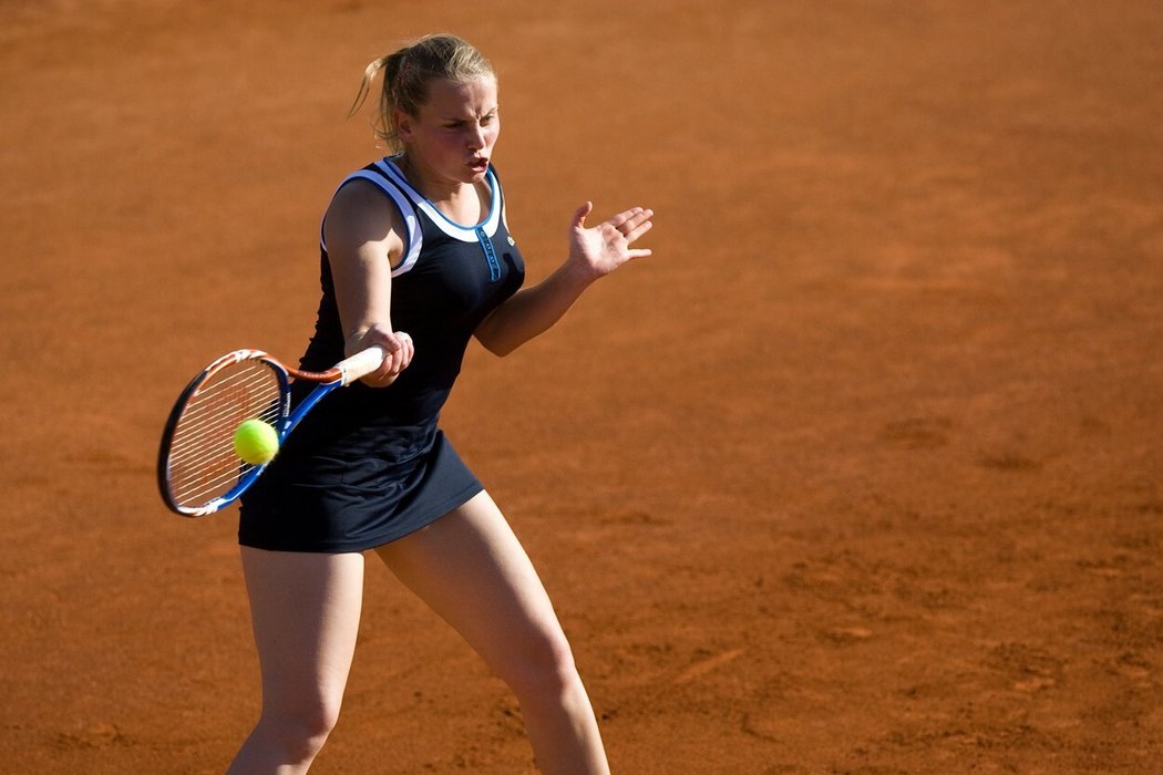 Chorvatská rodačka Jelena Dokičová během své aktivní kariéry na turnaji v Praze