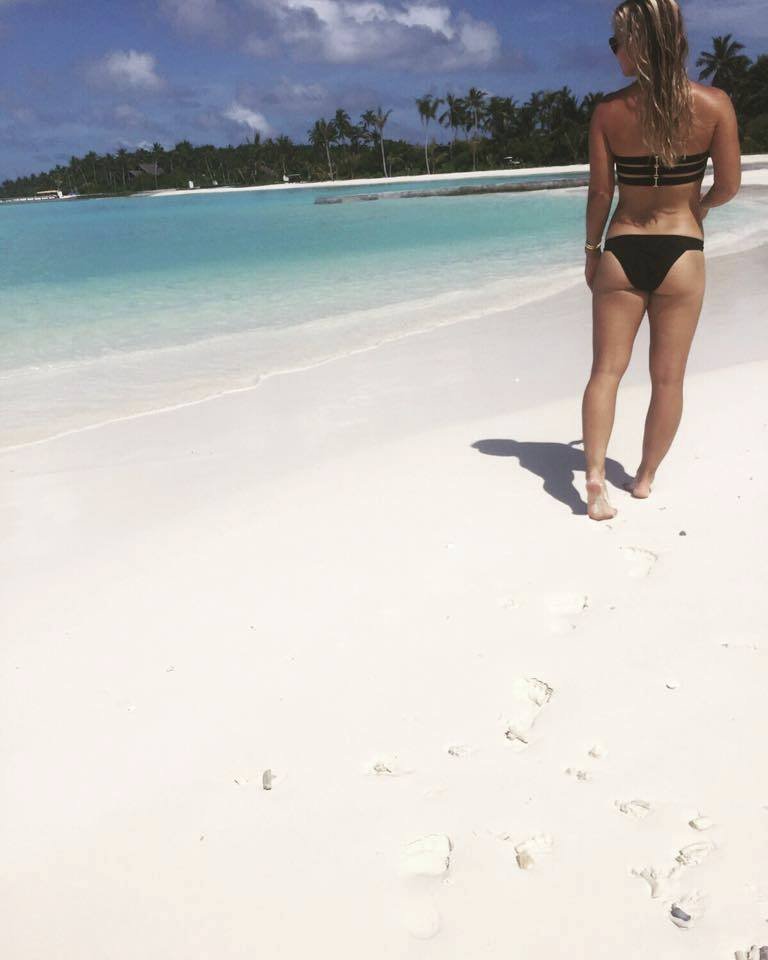 Dominika Cibulková během přípravy na prosluněných floridských plážích