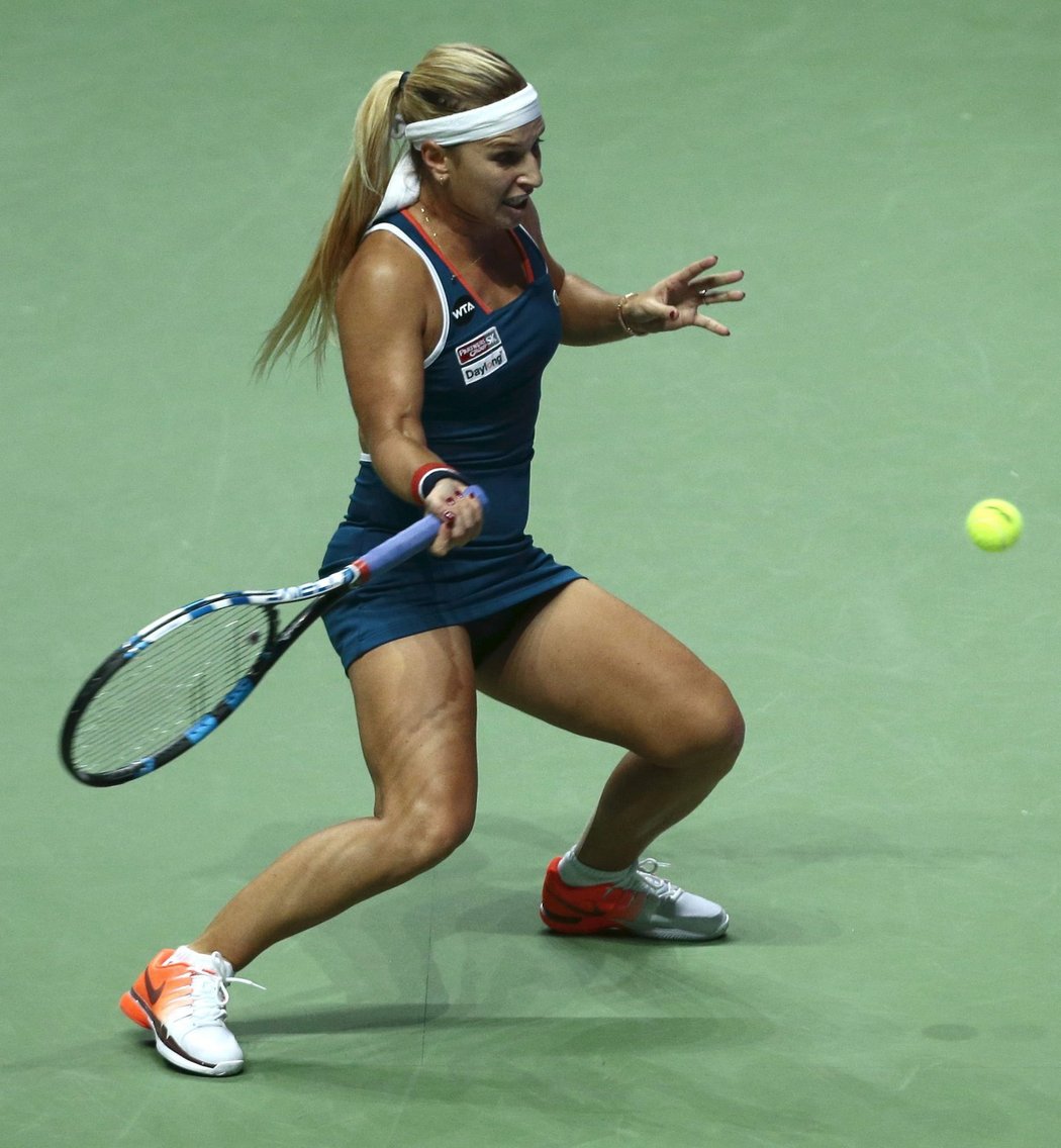 Dominika Cibulková během zápasu s Madison Keysovou