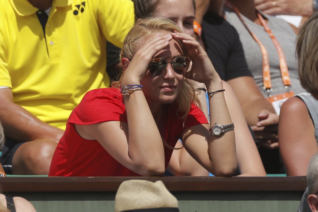 Chorvatská tenistka  Donna Vekič sledovala mužské semifinále French Open