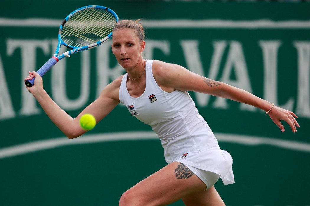 Česká tenistka Karolína Plíšková v generálce na Wimbledon válí, postoupila do semifinále