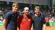 Berdych a Lendl pózují během tenisové exhibice v roce 2010. Budou z nich parťáci?