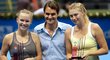 Hvězdné trio v sestavě Wozniacká, Federer, Šarapovová