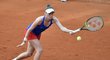 Markéta Vondroušová během zápasu baráže o fed cup proti Kanaďance Leylah Fernandezové