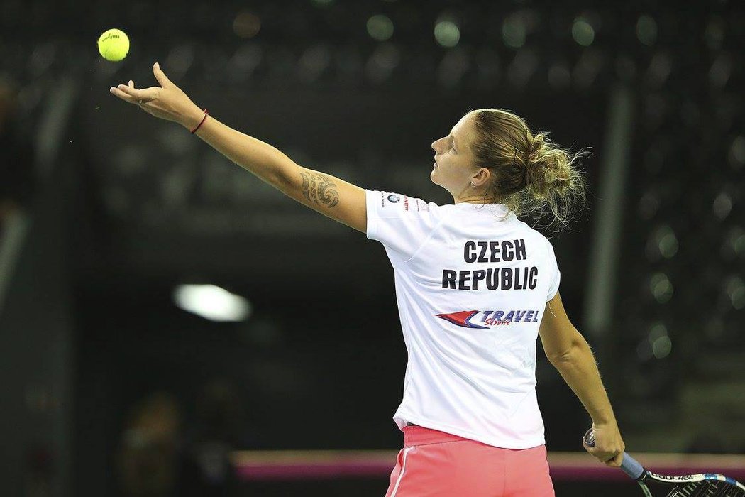 Česká tenistka Karolína Plíšková před fedcupovým duelem s Rumunskem