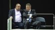 Bývalý šéf fotbalového svazu Miroslav Pelta s předsedou tenisového svazu Ivem Kaderkou