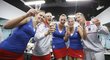 České tenistky slaví v šatně triumf nad Němkami a zisk Fed Cupu