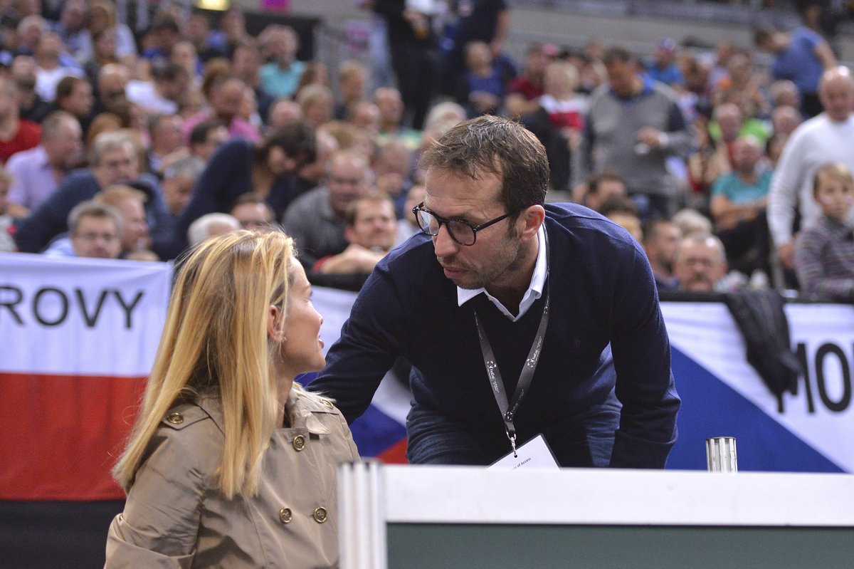 Radek Štěpánek na finále Fed Cupu Česko - USA v O2 areně