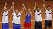 Český fedcupový tým s hrdinkou Petrou Kvitovou slaví postup do finále Fed Cupu