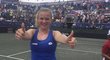 USA - Česko 1:1. Skvělá Siniaková v semifinále Fed Cupu srovnala