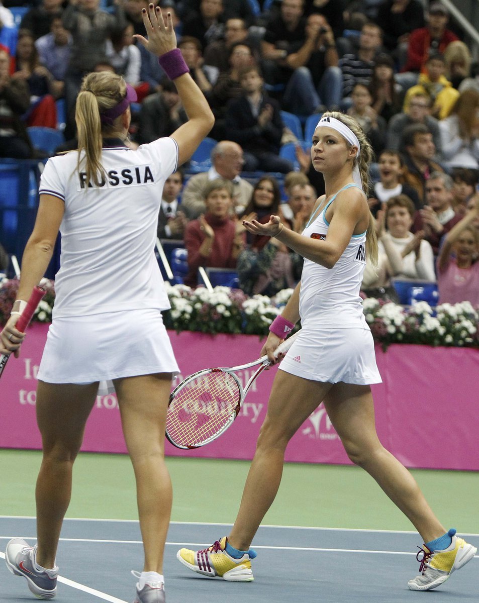 Rusky Vesninová a Kirilenková v Fed Cupové čtyřhře.