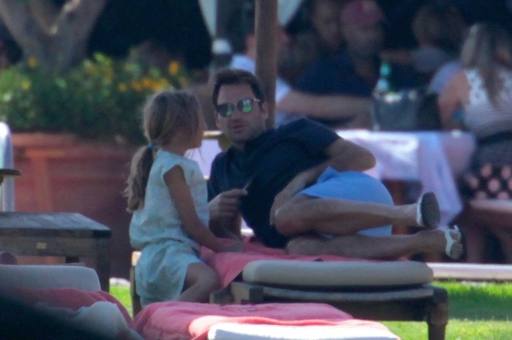 Roger Federer s dětmi v Central Parku