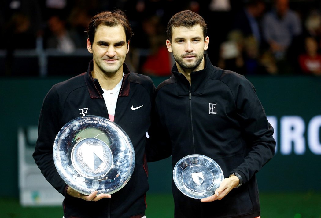 Bulhar Grigor Dimitrov podlehl ve finále turnaje v Rotterdamu Rogeru Federerovi