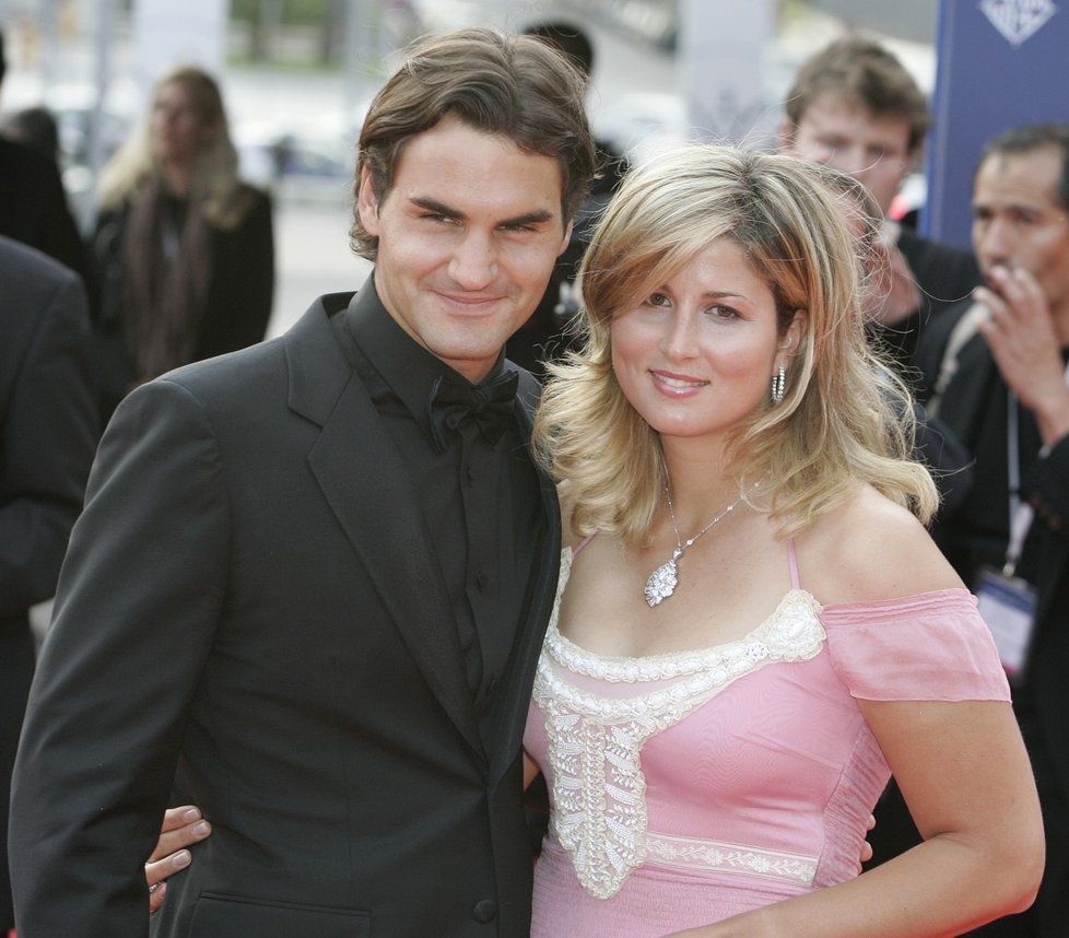 Roger Federer se svojí manželkou a bývalou tenistkou Mirkou Federerovou
