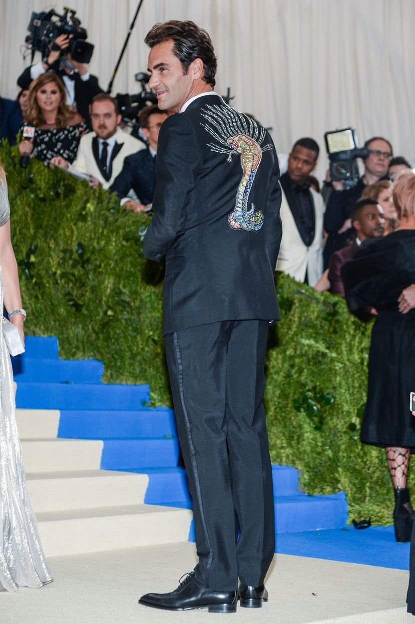 Roger Federer na charitativní akci Met Gala.