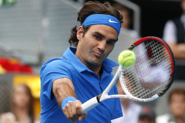 Roger Federer a jeho jednoručný bekhend Roger Federer a jeho jednoručný bekhend