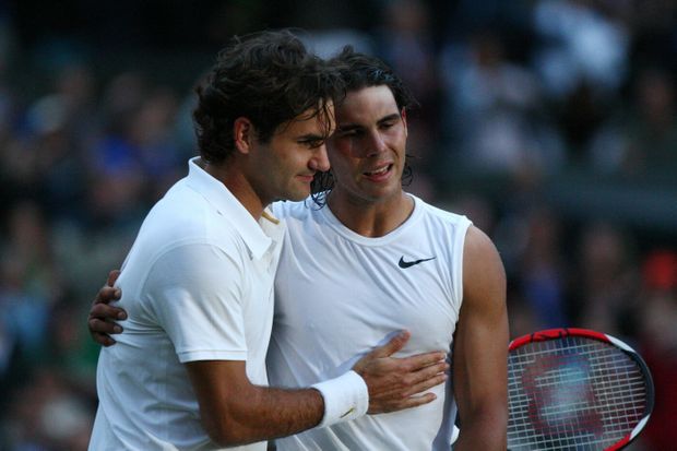 Roger Federer a Rafael Nadal po Wimbledonu 2008 Roger Federer a Rafael Nadal po Wimbledonu 2008