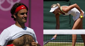 FOTO: Fialový Wimbledon vítá hvězdy. Sexy Maria i sekáč Roger