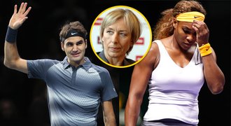 Navrátilová: Federera lidé milují víc než Serenu, protože je muž