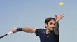 Roger Federer hraje na Turnaji mistrů s Japoncem Nišikorim
