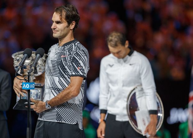 2017 - Roger Federer porazil v úchvatném finále Australian Open svého největšího rivala Rafaela Nadala 2017 - Roger Federer porazil v úchvatném finále Australian Open svého největšího rivala Rafaela Nadala